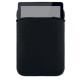 Vue de face de la pochette noire en néoprène contenant une tablette, dont la partie supérieure de l’écran reste visible au-dessu Vue de face de la pochette noire en néoprène contenant une tablette, dont la partie supérieure de l’écran reste visible au-dessu
