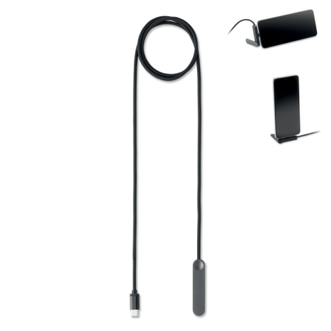 Câble USB-C publicitaire 60 W avec support Nifty