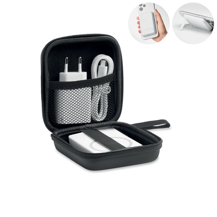 Kit de charge magnétique à personnaliser 5000 mAh Atlas Blanc