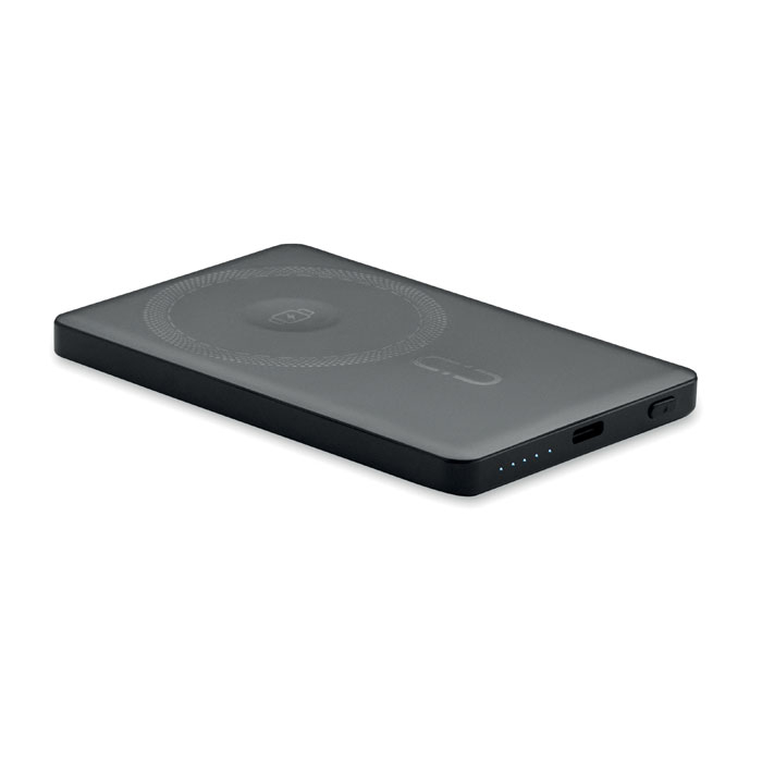 Batterie nomade magnétique promotionnelle 3-en-1 5000 mAh Core Noir