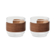 Duo de tasses à café publicitaire 120 ml en noyer Bogota Set Duo de tasses à café publicitaire 120 ml en noyer Bogota Set