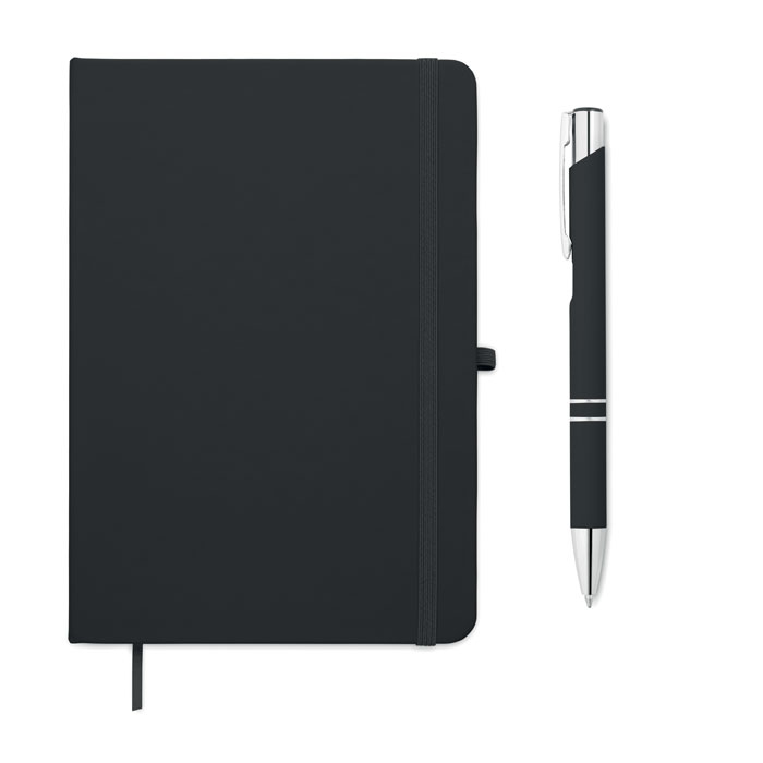 Duo carnet A5 et stylo promotionnel Arcopen Noir