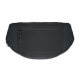 Vue rapprochée du dessous d'un sac à dos noir, présentant une poche zippée intégrée à sa partie inférieure. Vue rapprochée du dessous d'un sac à dos noir, présentant une poche zippée intégrée à sa partie inférieure.