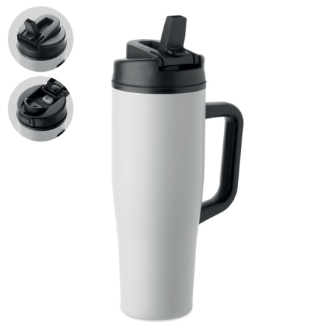 Gobelet 900 ml personnalisé avec paille 2-en-1 Atlanta
