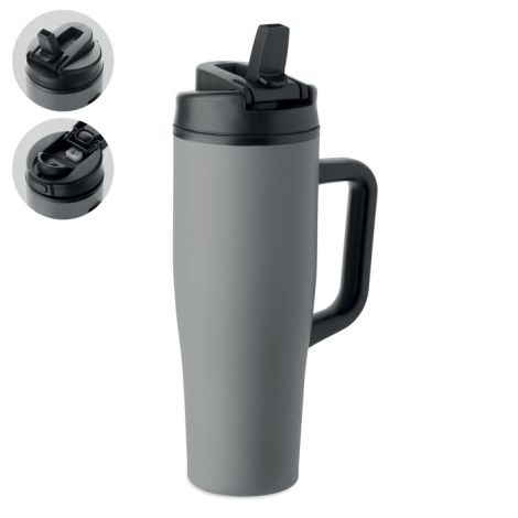 Gobelet 900 ml personnalisé avec paille 2-en-1 Atlanta