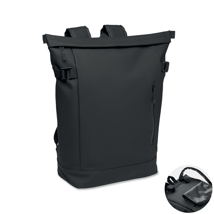 Sac à dos vélo promotionnel roll-top Ride Backpack Noir