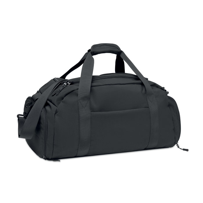 Sac de sport personnalisé 20 L avec poche chaussures Eleva Noir