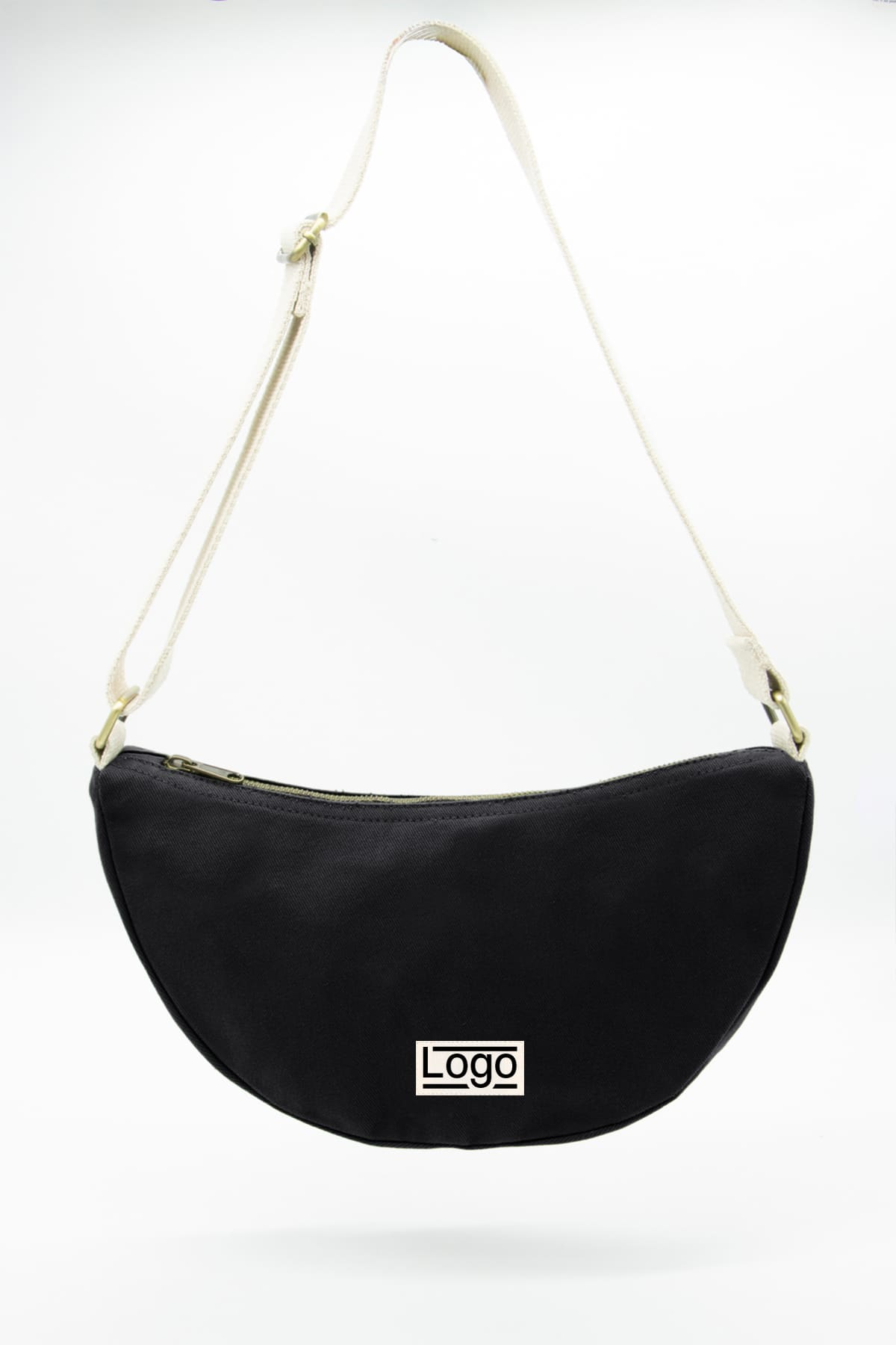 Sac demi-lune publicitaire Inès Noir