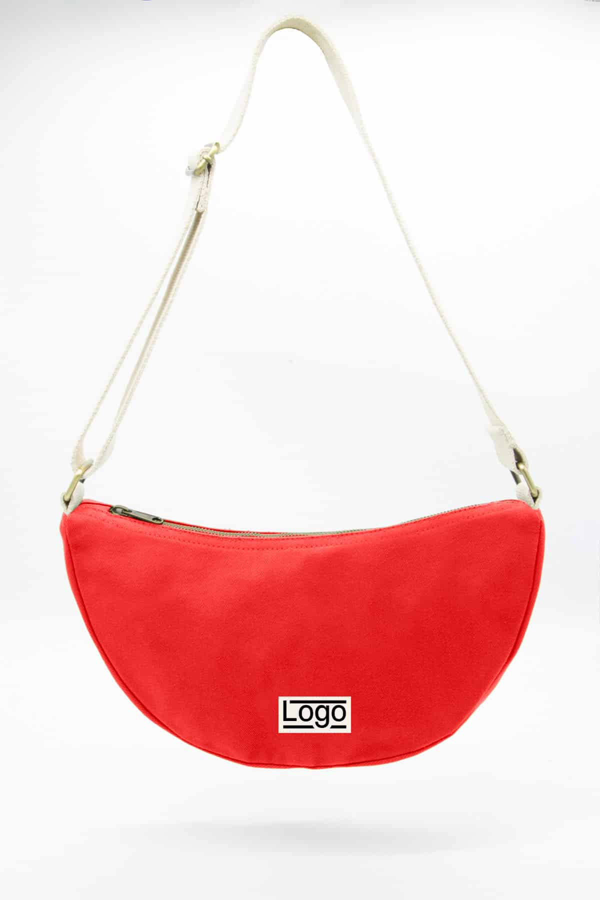 Sac demi-lune publicitaire Inès Rouge