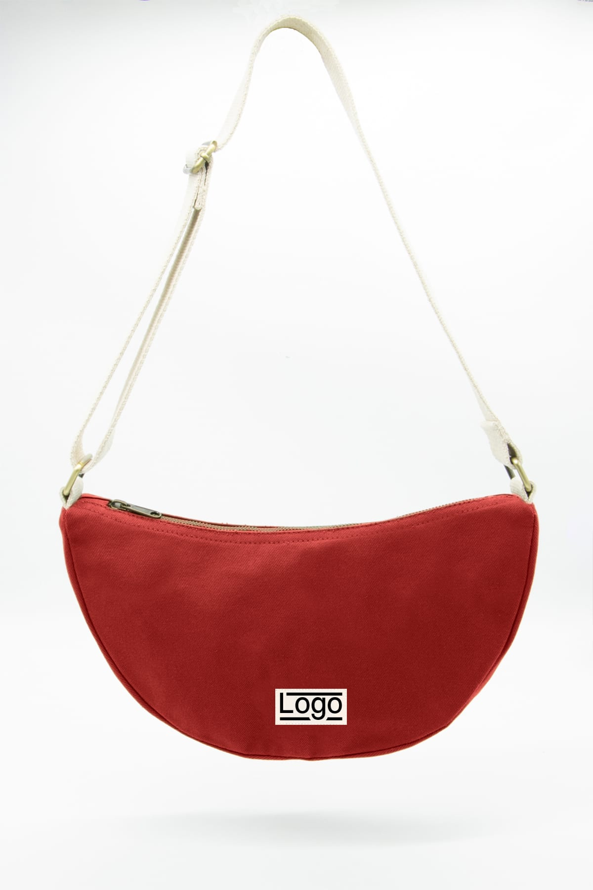 Sac demi-lune publicitaire Inès Brique