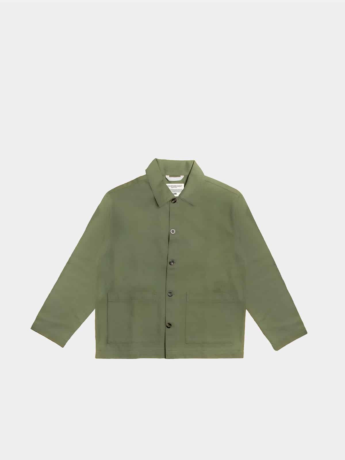 Veste de travail publicitaire Camille en coton biologique Olive