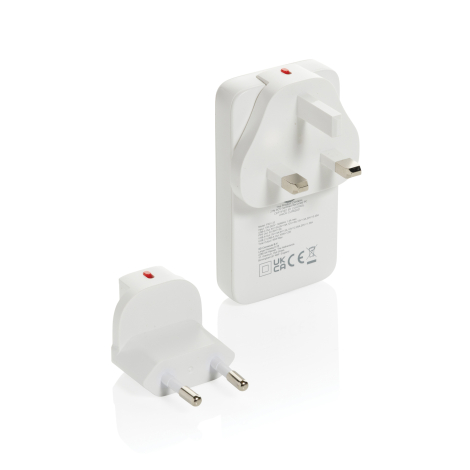 Chargeur secteur plat GaN 65 W à personnaliser Fluxo