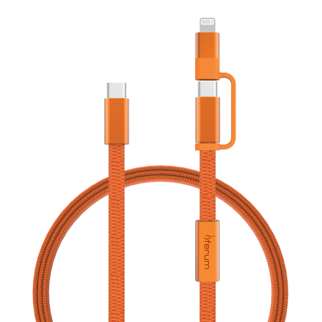 Câble de charge 2-en-1 promotionnel tressé 60 W Arc