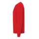 Vue de profil d'un sweat rouge vif à col rond, montrant la coupe droite, la couture d'épaule, la manche longue et les finitions Vue de profil d'un sweat rouge vif à col rond, montrant la coupe droite, la couture d'épaule, la manche longue et les finitions