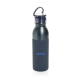 Gourde bicolore bleu nuit avec partie supérieure métallisée, corps cylindrique, épaules arrondies et bouchon à vis transparent s Gourde bicolore bleu nuit avec partie supérieure métallisée, corps cylindrique, épaules arrondies et bouchon à vis transparent s