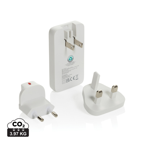 Chargeur secteur plat GaN 65 W à personnaliser Fluxo