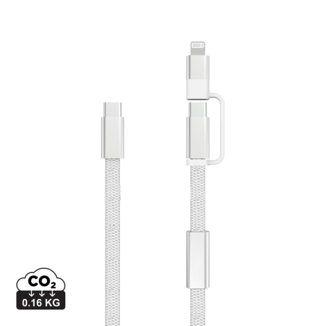Câble de charge 2-en-1 promotionnel tressé 60 W Arc