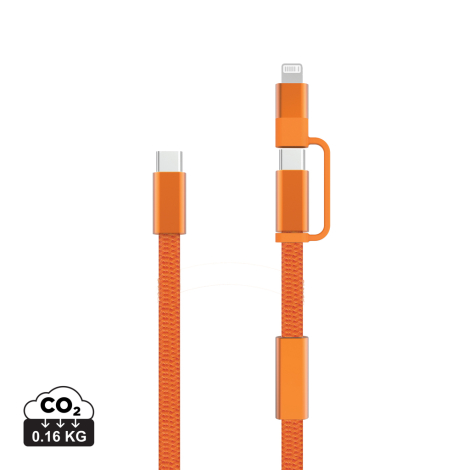 Câble de charge 2-en-1 promotionnel tressé 60 W Arc