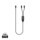 Câble de charge double USB-C 100 W à personnaliser Terra Câble de charge double USB-C 100 W à personnaliser Terra