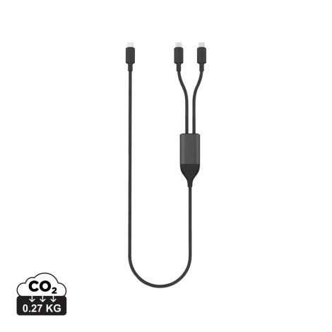 Câble de charge double USB-C 100 W à personnaliser Terra