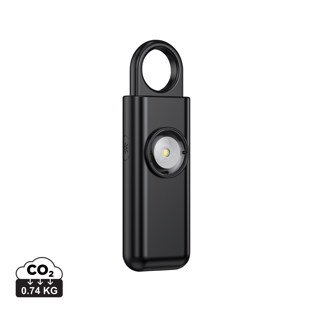 Alarme personnelle SOS à personnaliser 150 dB Safio Noir
