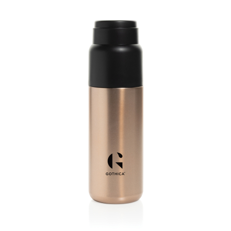 Bouteille isotherme publicitaire 500 ml avec tasse Thermocup