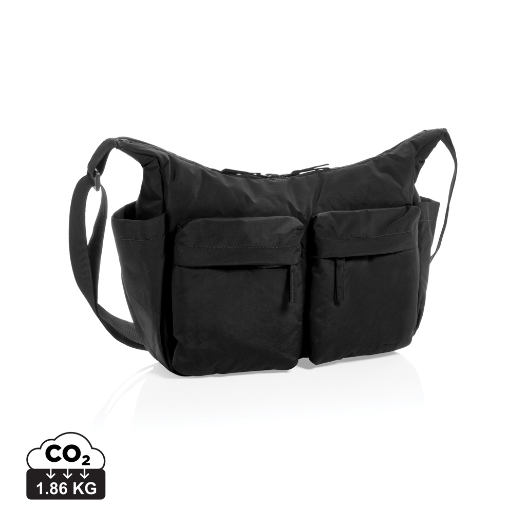 Sac bandoulière personnalisé à poches Kento Urban Noir