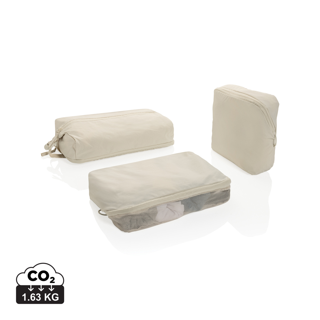 Organiseurs de valise personnalisables 3 pièces Kento Urban Beige