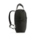 Vue latérale du sac isotherme noir montrant son épaisseur, une fermeture zippée supérieure, une sangle verticale avec boucle à c