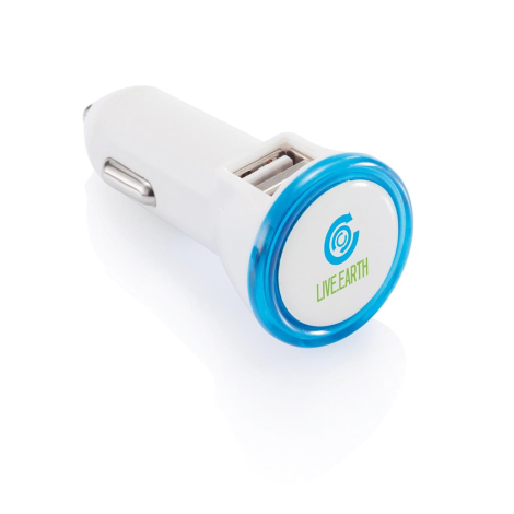 Double chargeur publicitaire pour voiture USB 2.1A