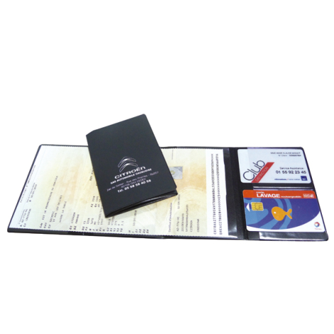 Porte carte grise & porte papiers auto publicitaires à personnaliser