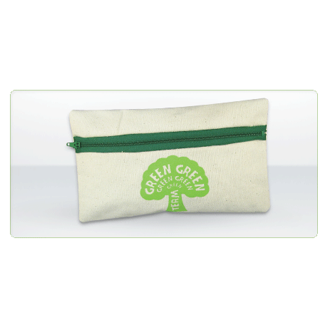 Trousse en coton bio publicitaire