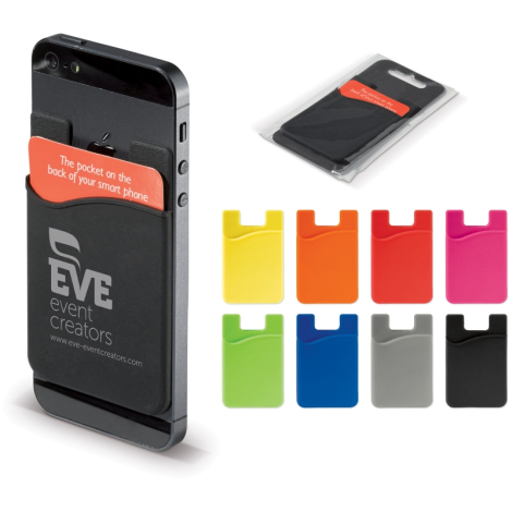 Porte-cartes smartphone publicitaire en silicone