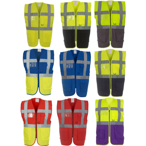 Gilet de sécurité multi-poches zippé