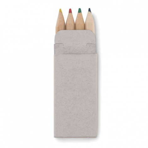 4 mini crayons de couleur publicitaires - Abigail