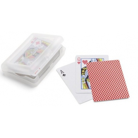 Cartes à jouer publicitaires avec boîte plastique
