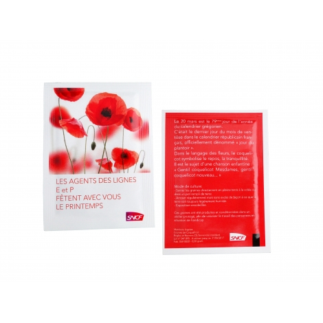 Sachet de graines promotionnel 60 x 80 mm 