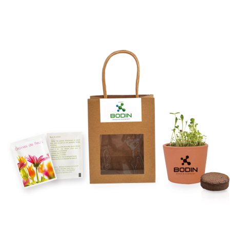 Kit de plantation terre cuite personnalisé - Cadeau écologique