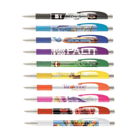 Stylo à bille personnalisable plastique- Grip multicolore - Stylo-France