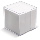 Cube publicitaire avec papier