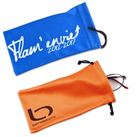 Pochette publicitaire en microfibre pour lunettes