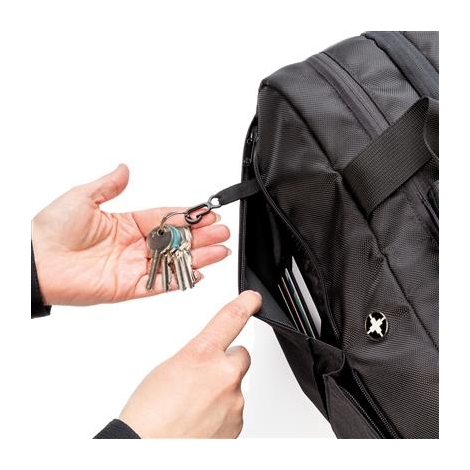 Sac de sport publicitaire avec ouverture type valise Swiss Peak RFID