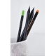 Crayon en bois personnalisable rond - Prestige Black 17,6 cm