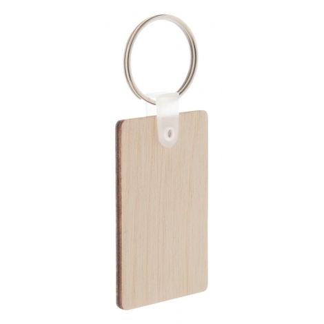 Porte clés rectangulaire publicitaire - WOODY D