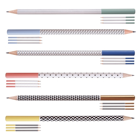 Étui 4 crayons de bois publicitaires - Graph
