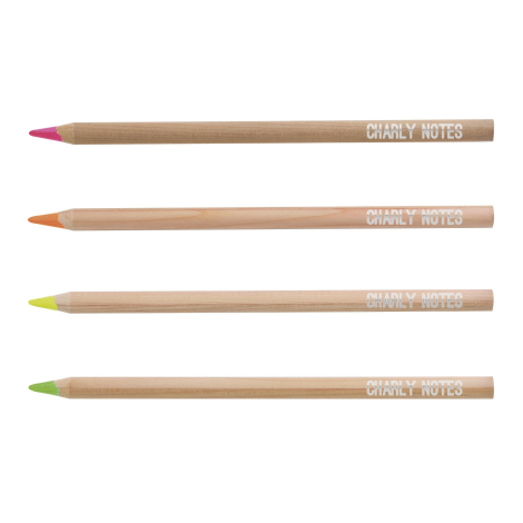 Crayon fluo publicitaire prestige naturel 17.6 cm