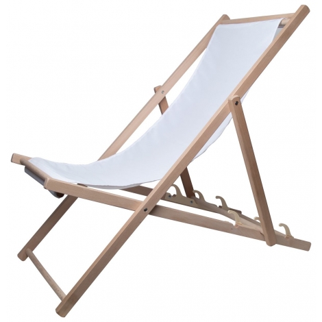 Chaise longue en bois publicitaire - MANDALAY