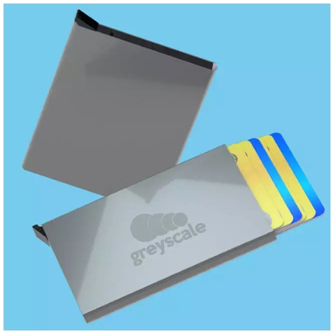 Porte-cartes publicitaire avec bloc RFID