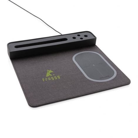 Tapis de souris avec chargeur induction publicitaire