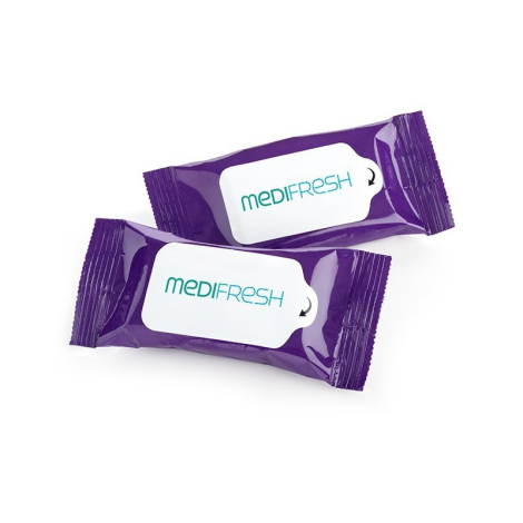 Lingettes publicitaires et rafraîchissantes